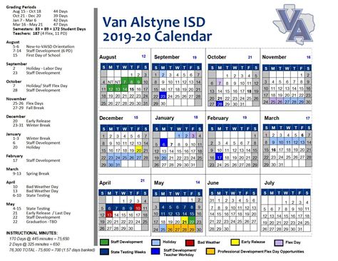 Van Alstyne Isd Calendar